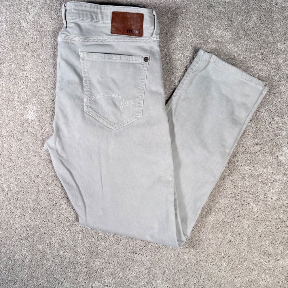 Mavi Jake Slim Leg Jeans Men's 36x30 Light Gray Casual Denim Pants